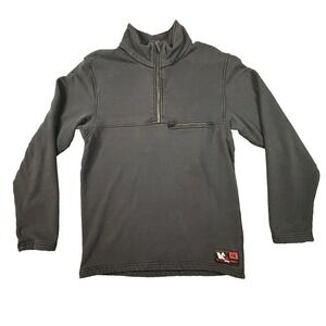 True North Men's M Charcoal Gray Dragonwear FR HRC2 1/4 Zip Made in USA SEE DESC